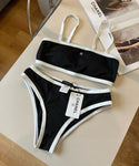 Pre Order Luxury Small Diamanté Logo Back Bikini Set