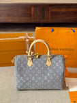 Pre Order Luxury Logo Denim Speedy Bag (2 Styles)