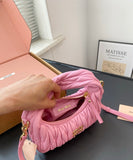 Pre Order Luxury Pleated Design Logo Mini Bag (7 Colours)