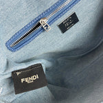 Pre Order Frayed Denim Double Letter Design Handbag