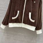 Pre Order Brown Velvet Jersey Tracksuit