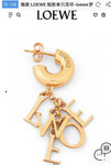 Pre Order Gold Luxury Letter Logo Earrings