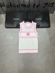 Pre Order Sleeveless Initial Luxe Logo Vest Top