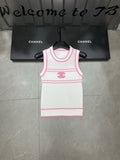 Pre Order Sleeveless Initial Luxe Logo Vest Top