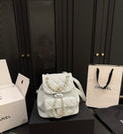 Pre Order Luxury Logo Double Chain  Backpack (6 Colours)