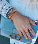 Pre Order Luxury Initial Gold Necklace & Bracelet Set