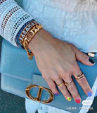 Pre Order Luxury Initial Gold Necklace & Bracelet Set
