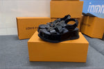 Pre Order Luxury Logo Multi Strap Wedges