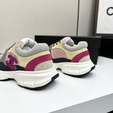 Pre Order Luxury Purple Double C Logo Trainers