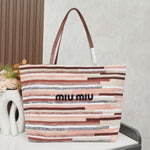 Pre Order Luxury Logo Stripe Beach Bag