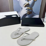 Pre Order Luxury Pearl Logo Flip Flops