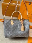Pre Order Luxury Logo Denim Speedy Bag (2 Styles)