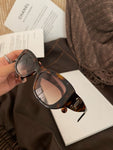 Pre Order Luxury Luxury Gold Double C Frame Logo Sunglasses