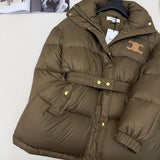Pre Order Luxury Logo Belted Puffer Coat