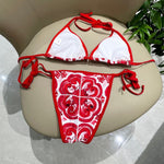Pre Order Red Dg Luxury Print Bikini Set