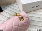 Pre Order Luxury Gold Logo Chain  Pink Bag