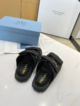 Pre Order Luxury Logo Crochet Double Strap Slides