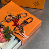 Pre Order Strawberry Luxury Logo Keychain