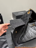 Pre Order Luxury Triangle Denim Bucket Bag (2 Colours)