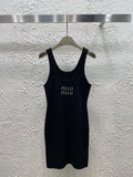 Pre Order Luxury Logo Midi Strap Dress (3 Colours)