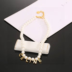 Pre Order Luxury Pearl Logo Gold Necklace