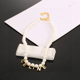 Pre Order Luxury Pearl Logo Gold Necklace