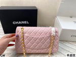 Pre Order Luxury Gold Logo Chain  Pink Bag