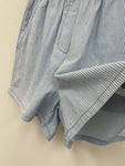 Pre Order Blue Pin Stripe Luxury Logo Short & Shirt Set