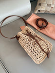 Pre Order Luxury Woven Logo Top Handle Bag