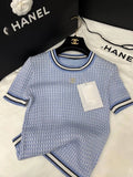 Pre Order Knitted Diamanté Luxury Logo Top