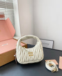 Pre Order Luxury Pleated Design Logo Mini Bag (7 Colours)