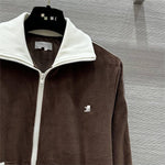 Pre Order Brown Velvet Jersey Tracksuit