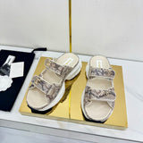 Pre Order Luxury Logo Snake Print Sandals (3 Colours)