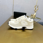 Pre Order Tweed Cream Logo Trainers