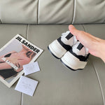 Pre Order Luxury Side Logo Design Frayed Platform Trainers