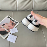 Pre Order Luxury Side Logo Design Frayed Platform Trainers
