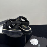 Pre Order Crochet Luxury Gold Logo Sandals