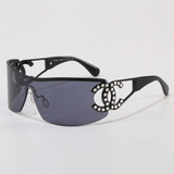 Pre Order Side Diamanté Initial Design Sunglasses