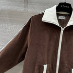 Pre Order Brown Velvet Jersey Tracksuit