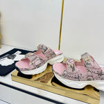 Pre Order Luxury Logo Snake Print Sandals (3 Colours)