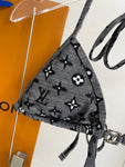 Pre Order Charcoal Luxury Logo Bikini Set