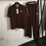 Pre Order Luxury Yoga Wide Leg Jogger Set (4 Colours)