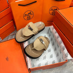Pre Order Luxury Empire Suede Sandals In Beige