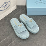 Pre Order Luxury Crochet Flatform Slides