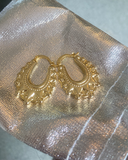 Medium Creole Gold Oval Earrings