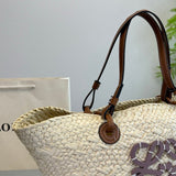 Pre Order Luxury Logo Detail Beach Bag In White
