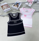 Pre Order Sleeveless Initial Luxe Logo Vest Top