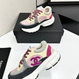 Pre Order Luxury Purple Double C Logo Trainers