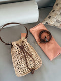 Pre Order Luxury Woven Logo Top Handle Bag