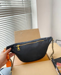 Pre Order Luxury Logo Black & Gold Body Bum Bag